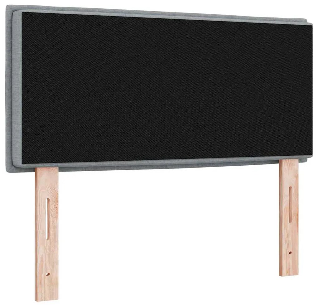 Cabeceira vidaXL Design Linhas Cinza Claro 90 cm Tecido