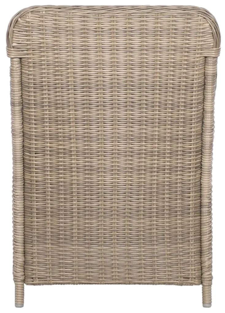 7 pcs conjunto de jantar para jardim castanho