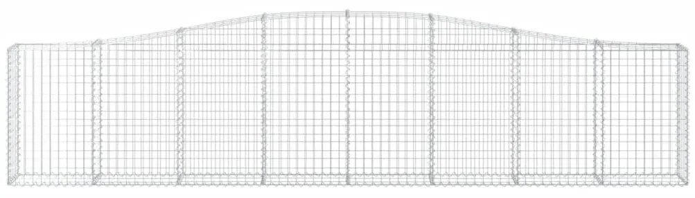 Cestos gabião arqueados 5 pcs 400x30x80/100cm ferro galvanizado