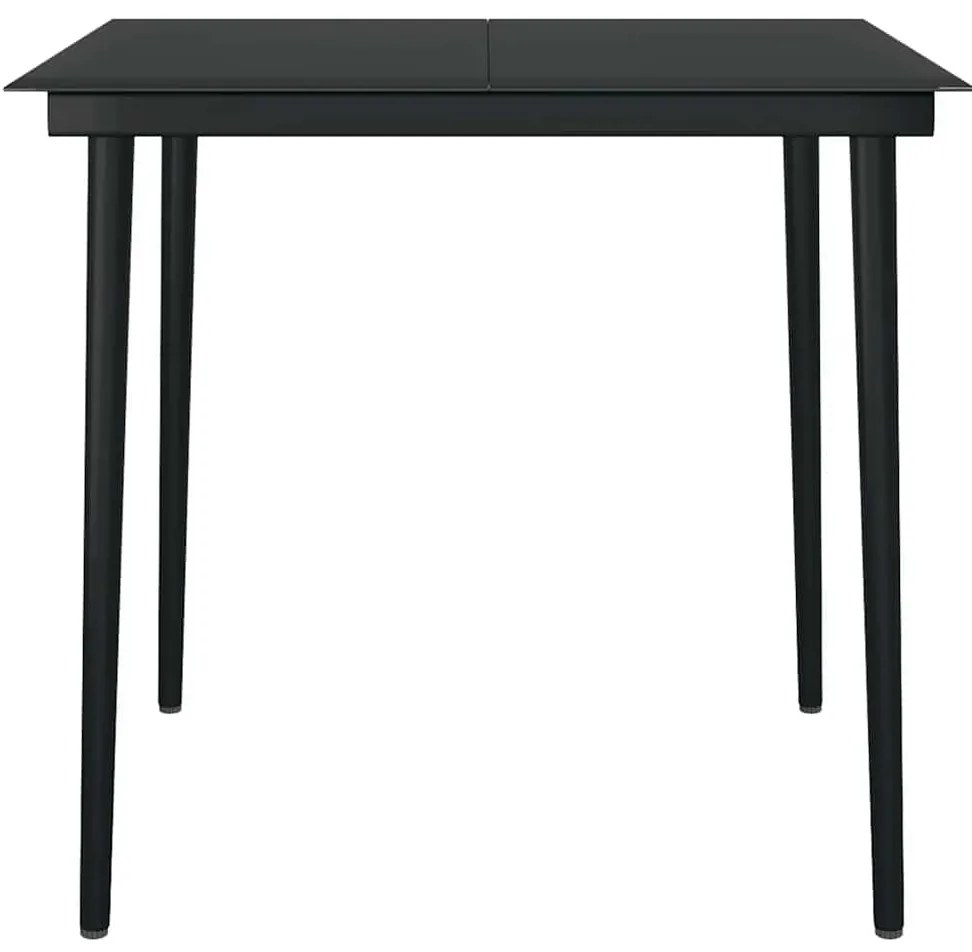 Conjunto jantar jardim 5 peças almofadas vidro vime cinzento PE
