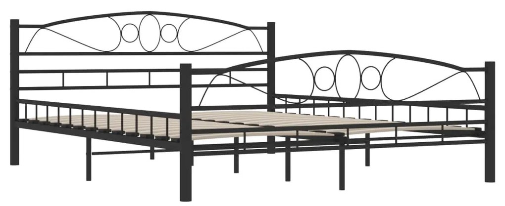 Estrutura de cama 160x200 cm aço preto