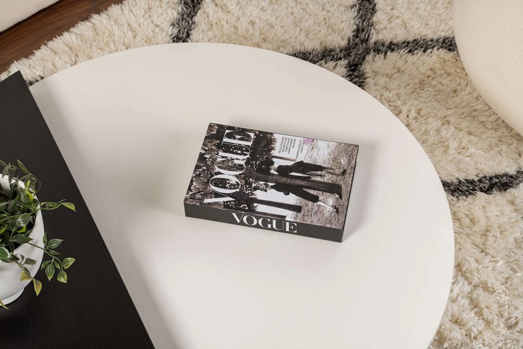 Mesa de Centro Orion – Branco Madeira – 90x30x60 cm / Preto Madeira –