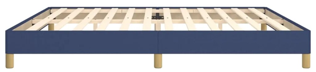 Estrutura de cama sem colchão 200x200 cm tecido azul