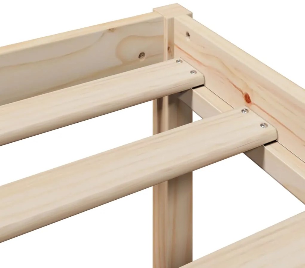 Cama para idosos com cabeceira 90x200 cm pinho maciço