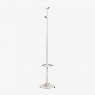 Cabide De Pé Com Suporte Para Guarda-chuvas Em Ferro Ercilia Tapioca Bege - Sklum