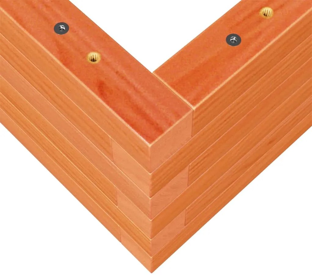 Vaso/floreira de jardim 110x40x23 cm pinho maciço castanho-mel