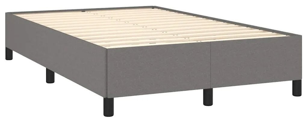 Cama boxspring com colchão 120x190 cm tecido cinzento-escuro