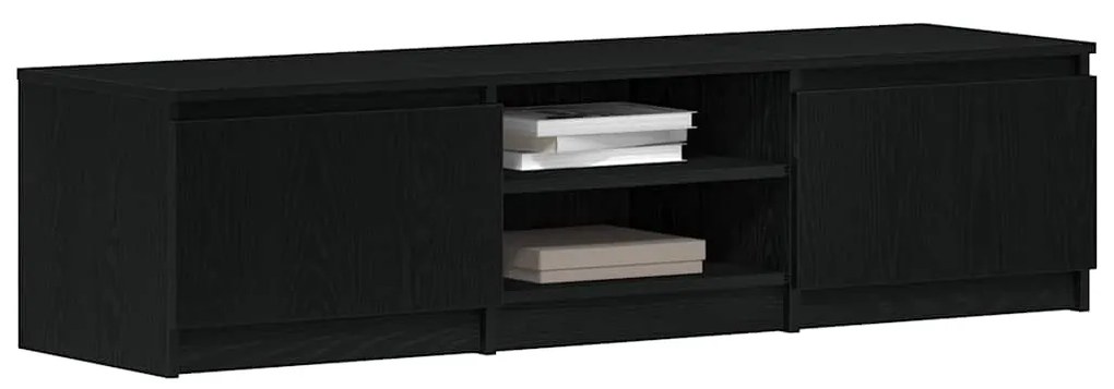 Móvel de TV 140x40x36 cm derivados de madeira carvalho preto