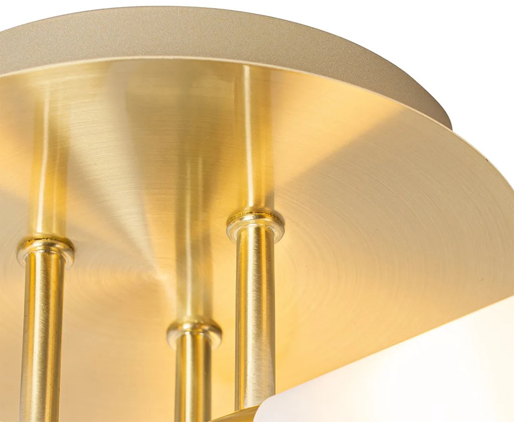 Candeeiro de teto moderno para casa de banho em latão 3 luzes IP44 - Bath Moderno