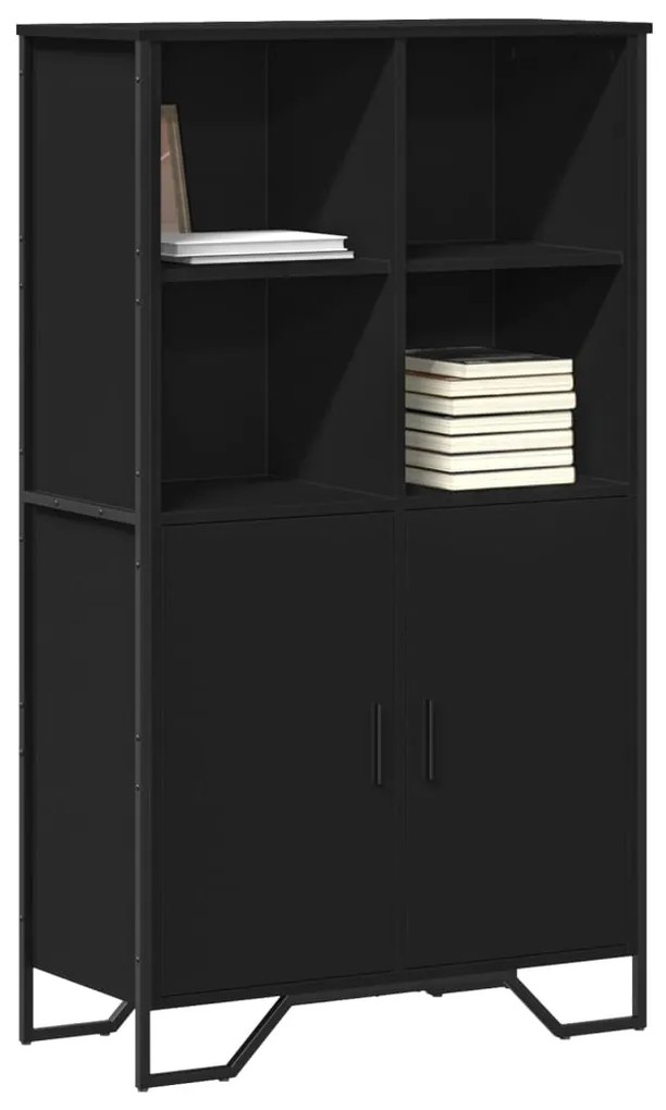 Armário alto 79,5x35,5x137,5 cm derivados de madeira preto