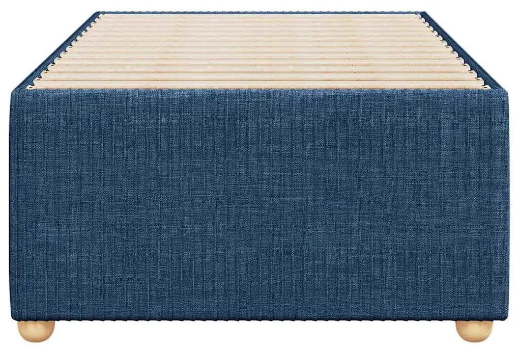 Estrutura de cama sem colchão 100x200 cm tecido azul