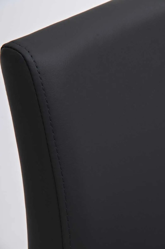 Banco de bar Panama em couro sintético 42 x 86-109 x 44 cm Cinzento