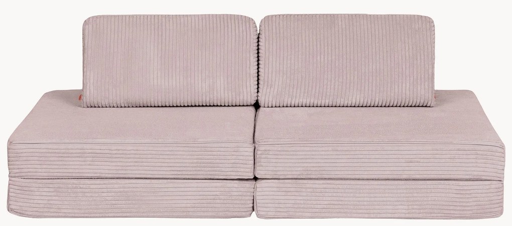 Sofá de brincar modular em bombazina para crianças artesanal Mila