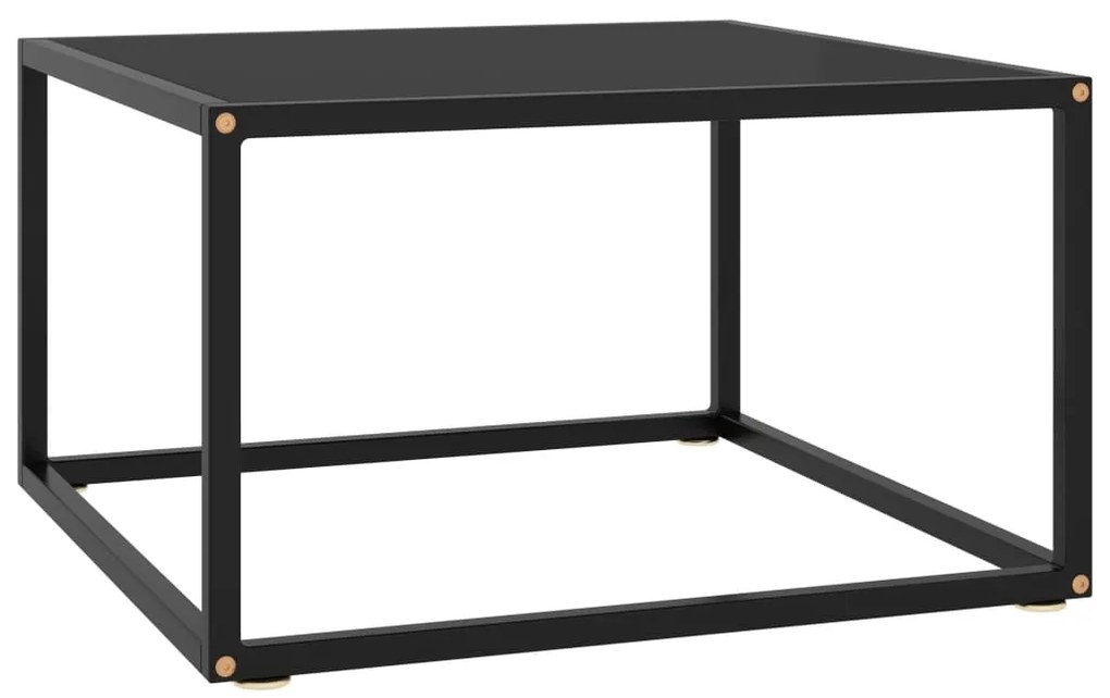 vidaXL Mesa de centro 60x60x35 cm vidro preto