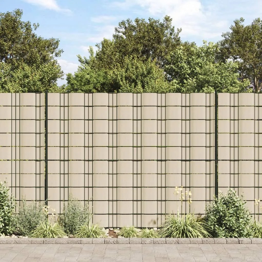 Painel de privacidade para jardim 70x0,19 m PVC creme