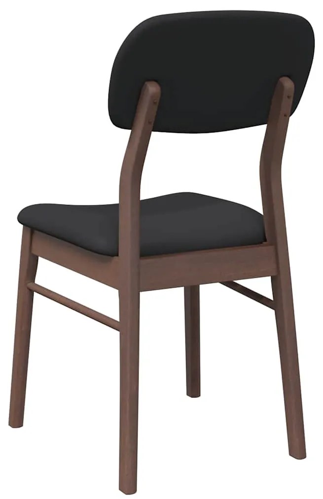 Cadeiras de jantar com almofadões 2 pcs madeira maciça castanho