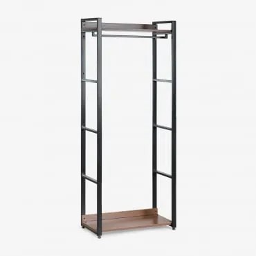 Cabide Em Aço E Mdf Ariaster Preto - Sklum