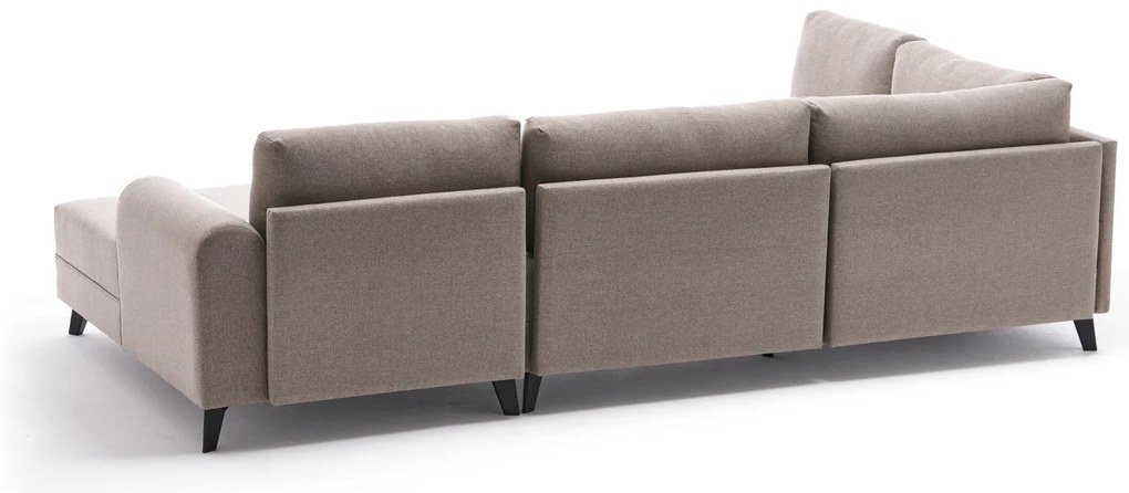 Sofá-Cama de Canto Efsun – Creme – 300x78x202 cm