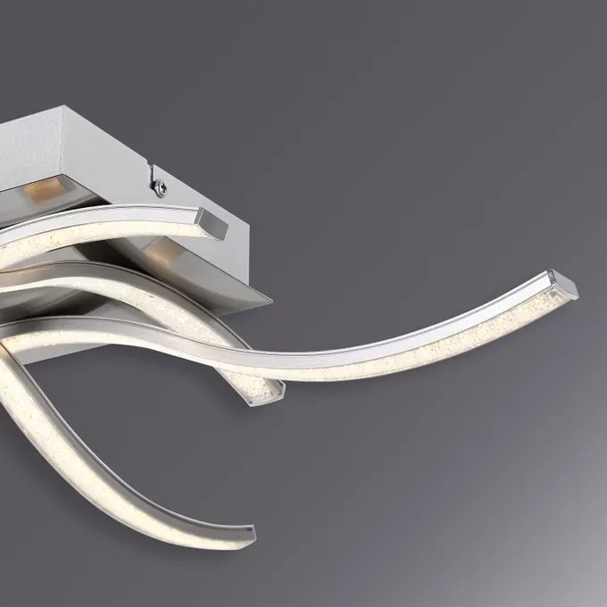 Candeeiro de teto LED Tigull com 4 lâmpadas 46 x 46 x 10 cm Prateado