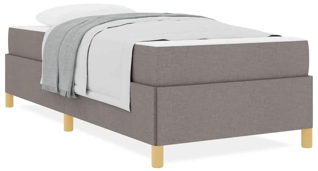Cama Box Outros Taupe e Branco 90 x 190 cm tecido