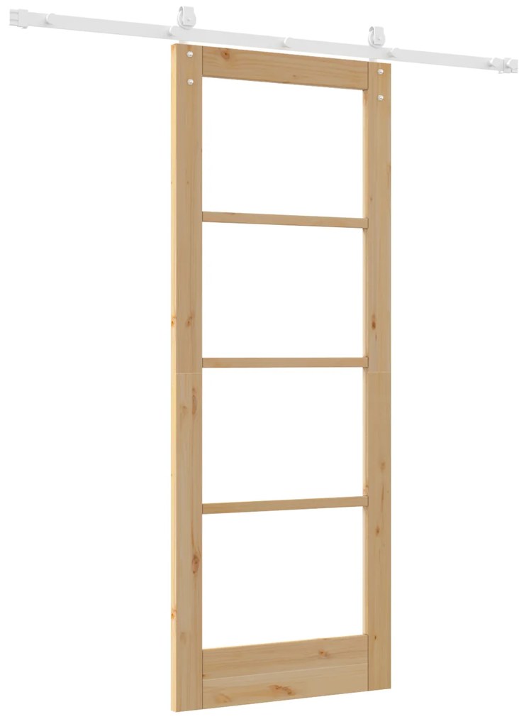 Conjunto de Porta Deslizante vidaXL com Conjunto de Ferragens 78x202 c