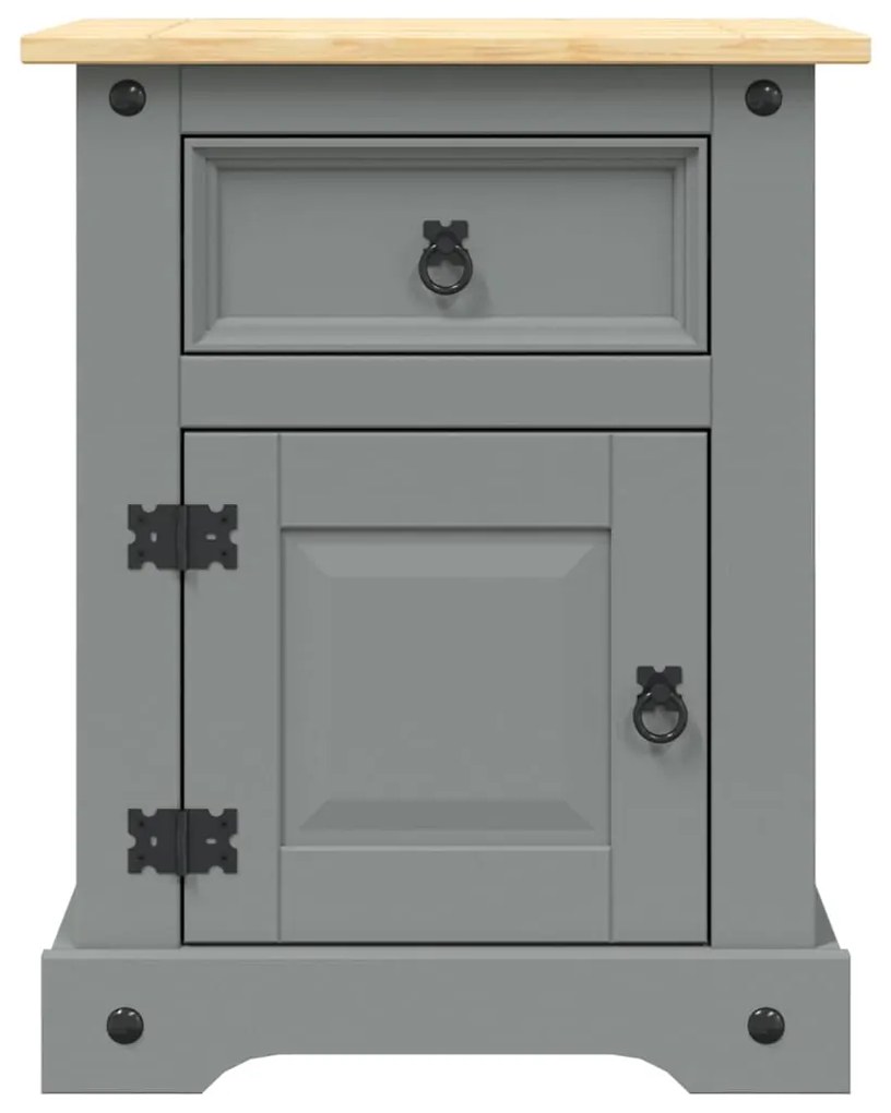 Mesa de cabeceira Corona pinho mexicano 53x39x67 cm cinzento