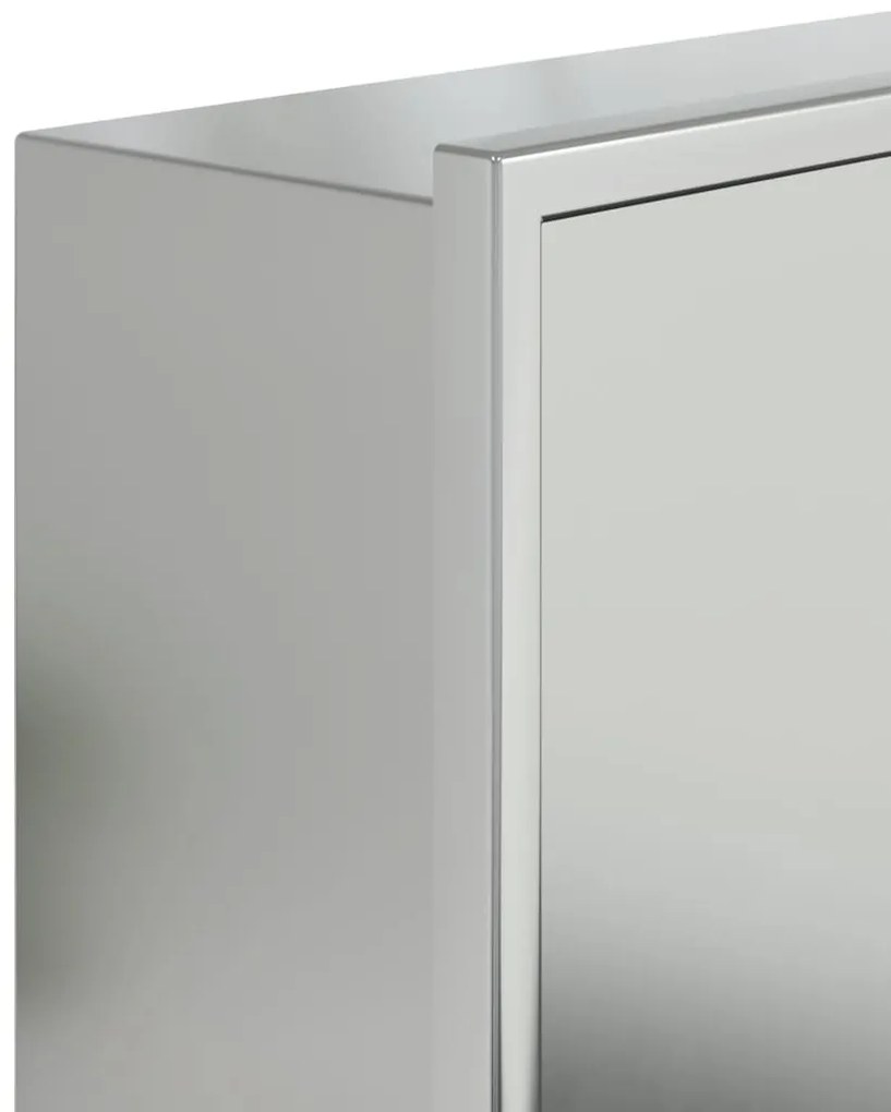 Nicho parede p/ duche 32x32x9 cm aço inoxidável prata escovada