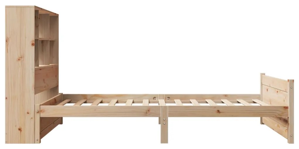 Cama com estante sem colchão 100x200 cm pinho maciço