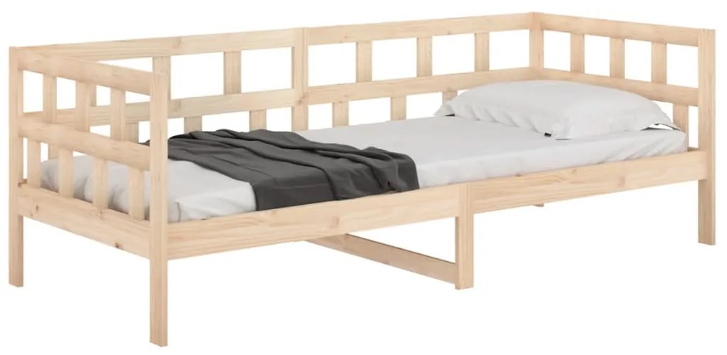 Sofá-cama 80x200 cm madeira de pinho maciça