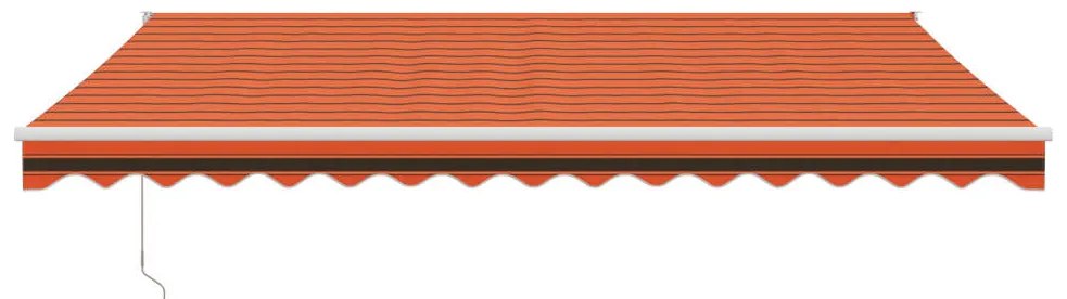 Toldo retrátil automático 4x3 m laranja e castanho