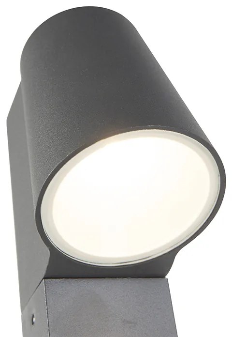 Candeeiro de pé exterior moderno antracite com LED - Uma Moderno