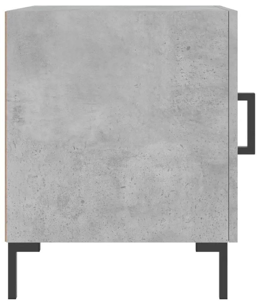 Mesa cabeceira 40x40x50cm derivados de madeira cinzento cimento