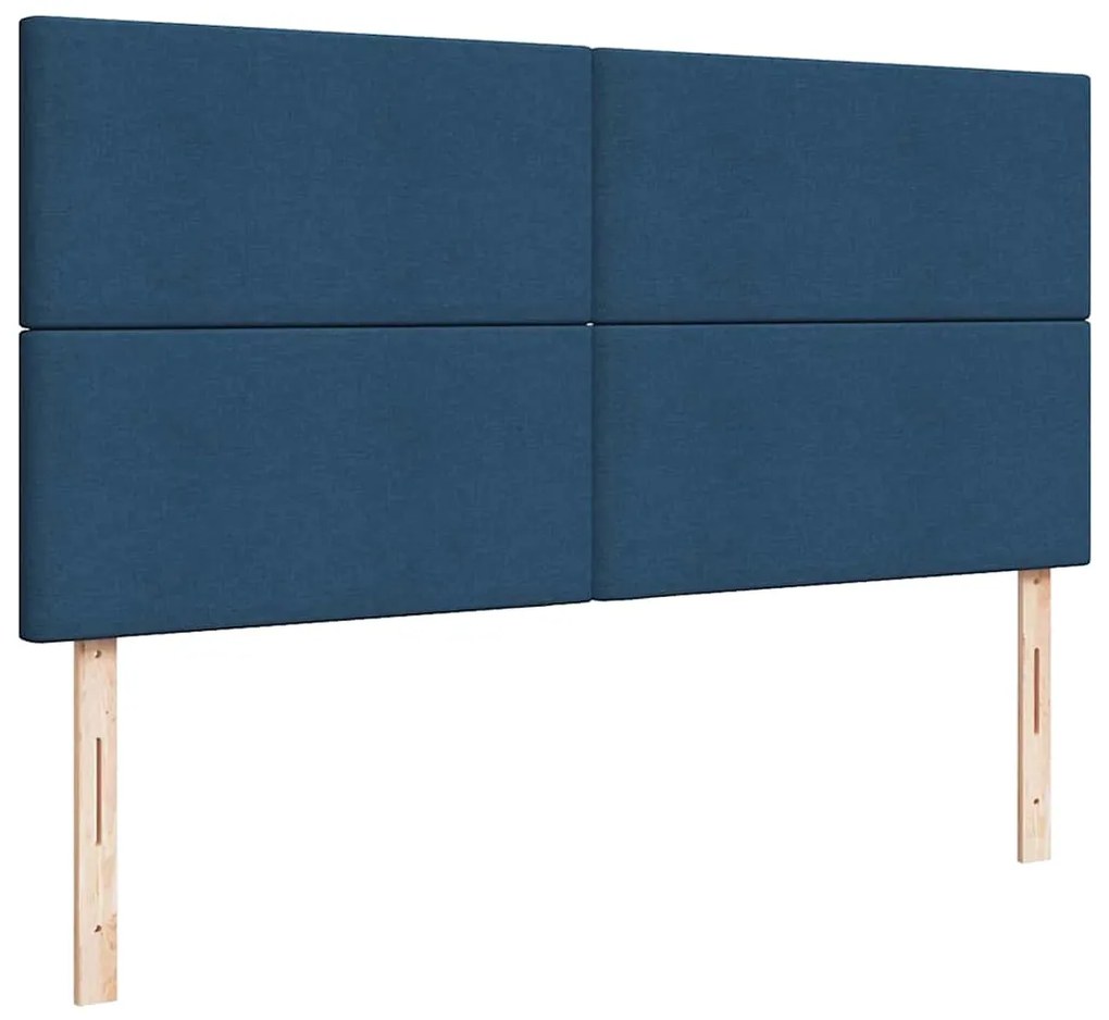 Estrutura de cama otomana com colchões 180x200cm tecido azul