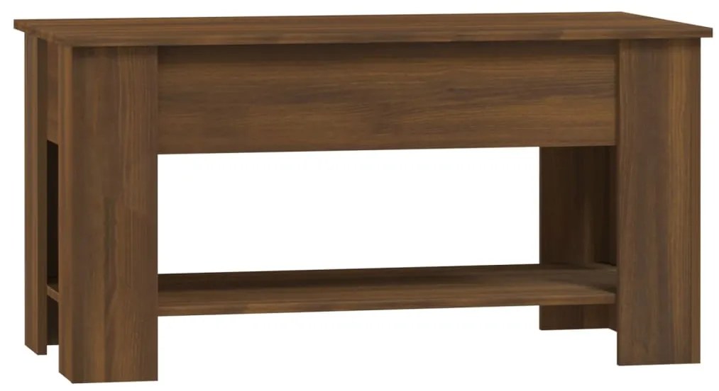 Mesa centro 101x49x52 cm madeira processada carvalho castanho
