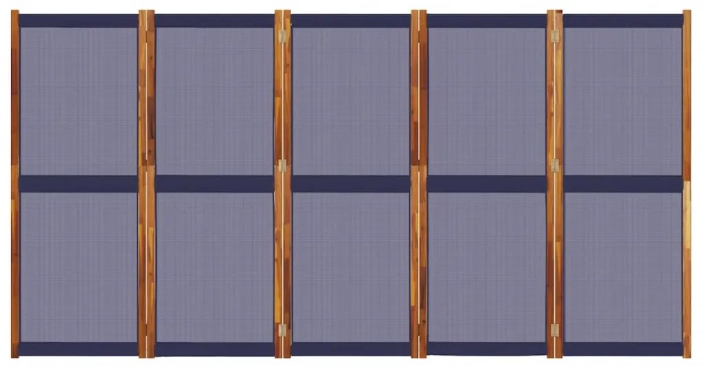 Divisória/biombo com 5 painéis 350x180 cm azul escuro