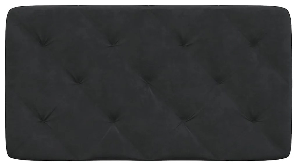 Almofadão de cabeceira 90 cm veludo preto