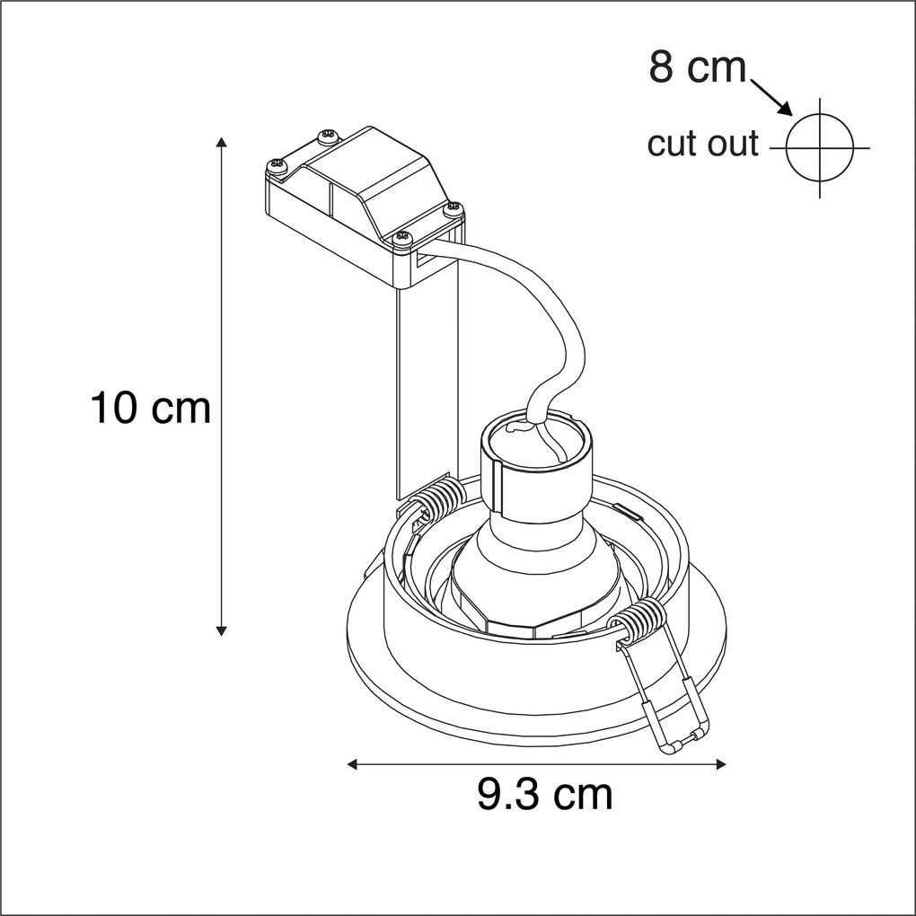 Foco de encastrar moderno alumínio - RONDOO 1 Design,Moderno