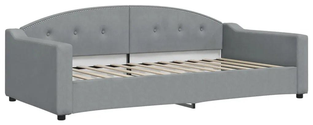 Sofá-cama c/ gavetão e colchões 100x200cm tecido cinzento-claro
