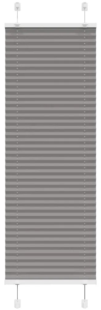 vidaXL Antracite Plissada Cega 45x150 cm Largura Tecido 44,4 cm