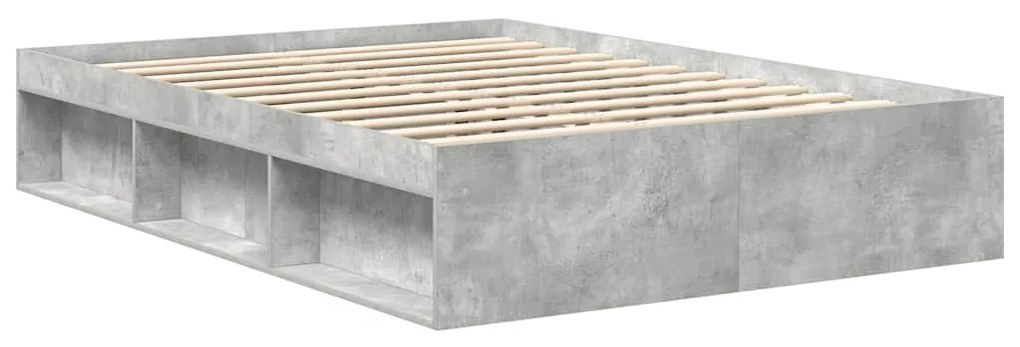 Estrutura de cama 160x200 cm cinza cimento