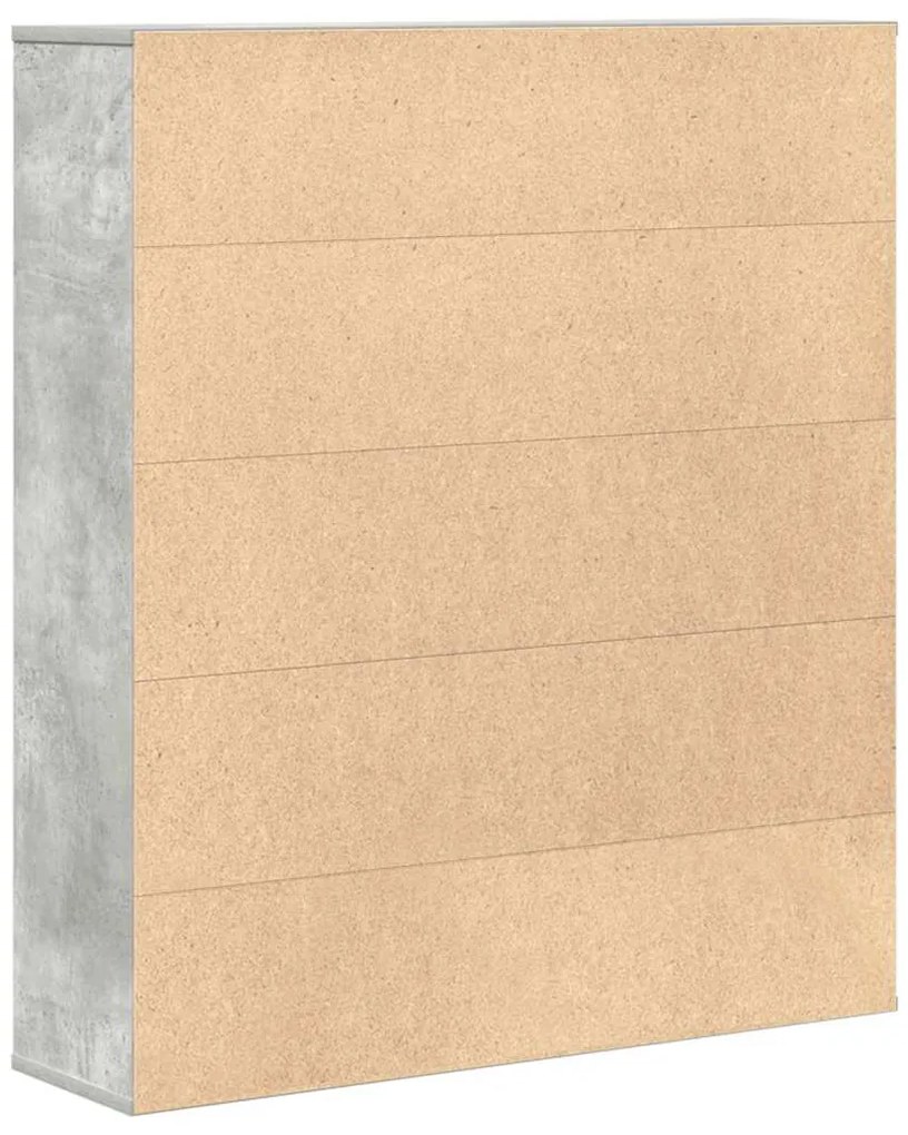 Estante 89x24x101,5 cm derivados de madeira cinzento cimento
