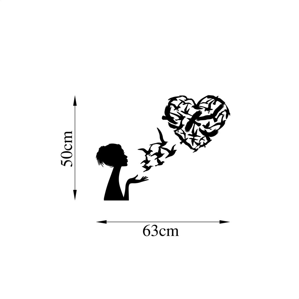 Acessório Decorativo de Metal Model-465 – Preto – 63 x 50 cm