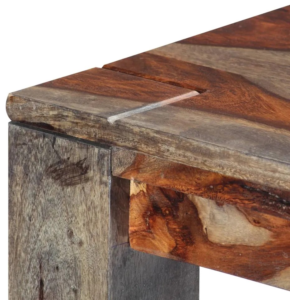 Mesa de jantar 180x90x76 cm madeira de acácia maciça cinzento