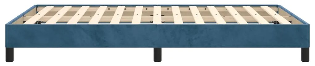 Estrutura de cama com colchão azul escuro 120x190 cm Veludo