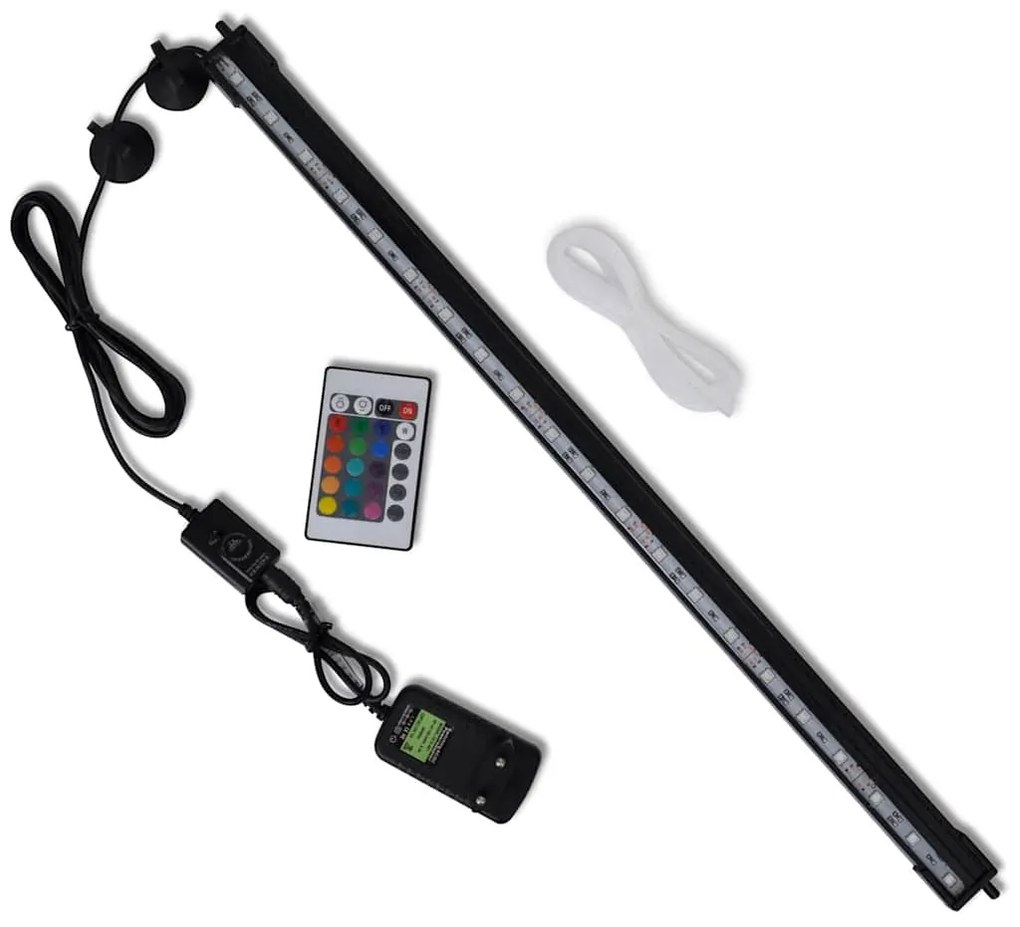 vidaXL Lâmpada para aquário RGB bolhas RGB 56,5 cm