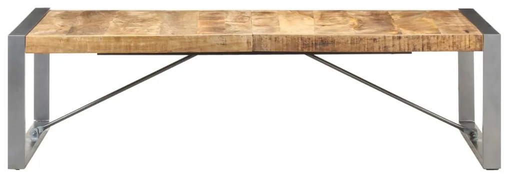 Mesa de centro 140x70x40 cm madeira de mangueira áspera