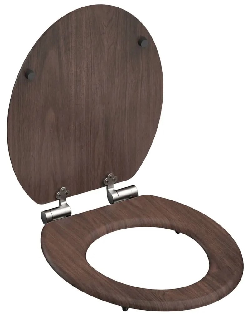 SCHÜTTE Assento de sanita com fecho suave DARK WOOD MDF