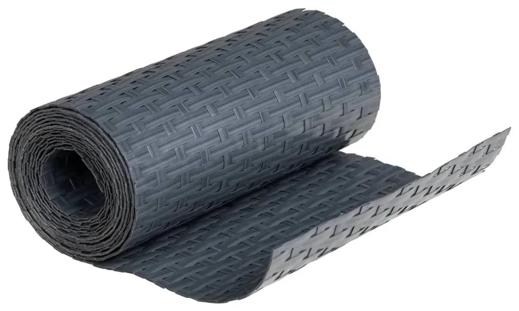 Telas de varanda 10 pcs 255x19 cm vime PE antracite
