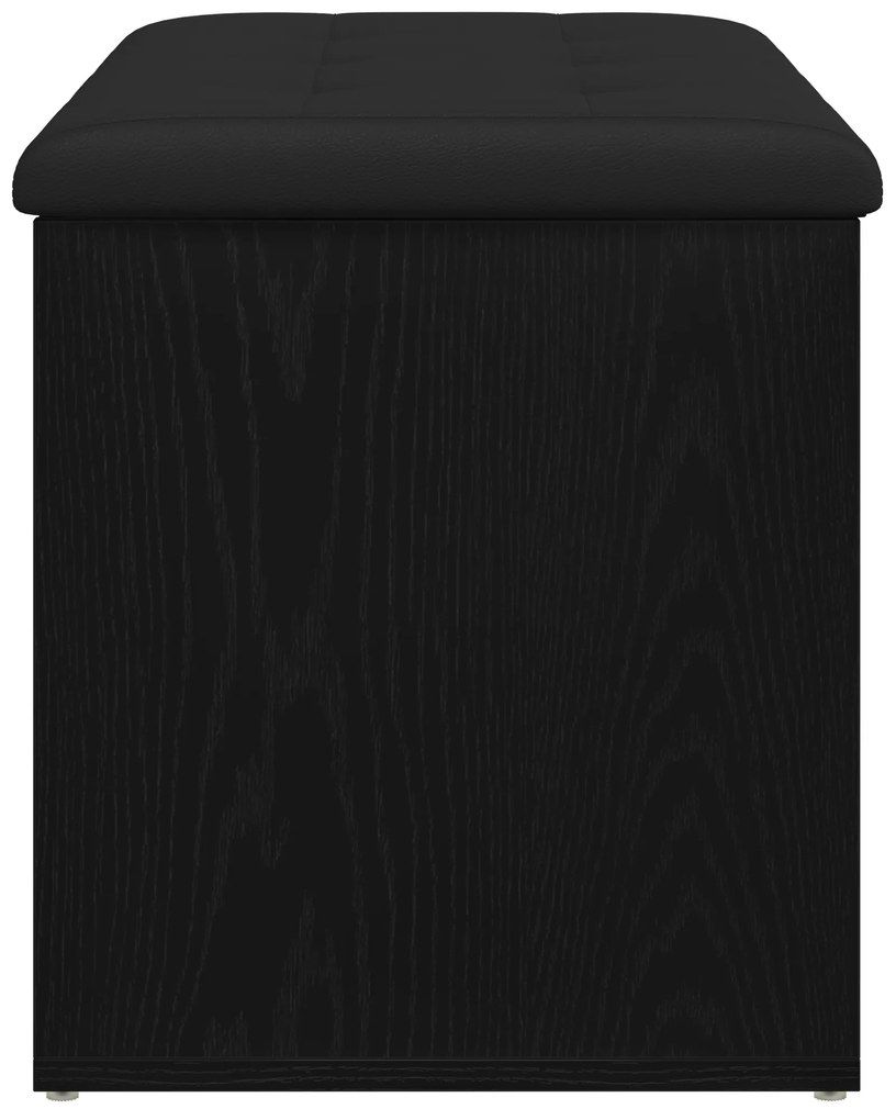 Banco de Armazenamento vidaXL Madeira de Carvalho Preto 80x40x45 cm Ma