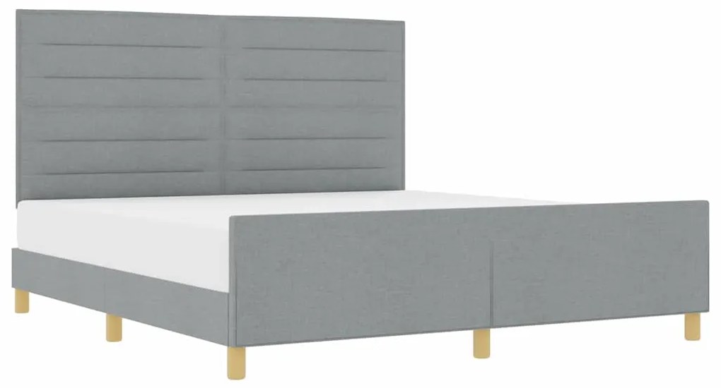 Estrutura de Cama vidaXL Cinza Claro 180x200 cm Tecido